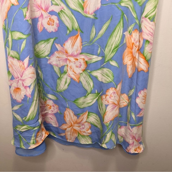 Lauren Ralph Lauren Silk Hawaiian Floral Skirt Size 16 - Picture 5 of 12